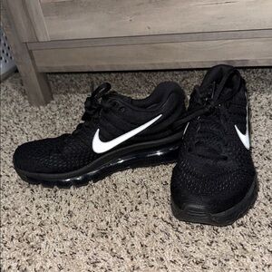 Nike Air Max Black Mesh Sneakers